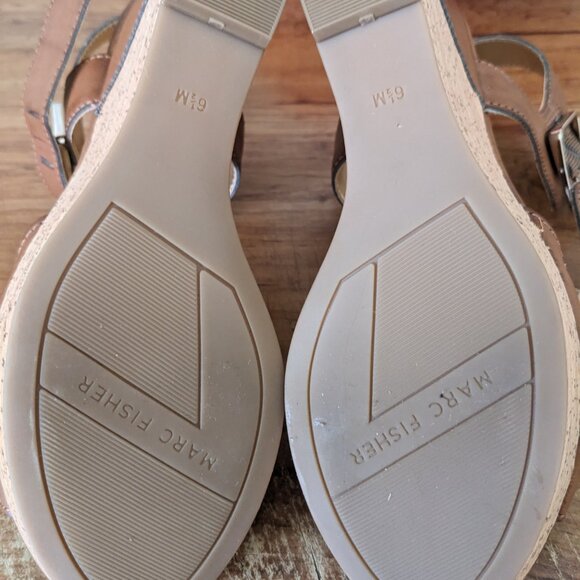 NEW Marc Fisher cork summer platforms 6.5 NIB super lightweight - Picture 3 of 4